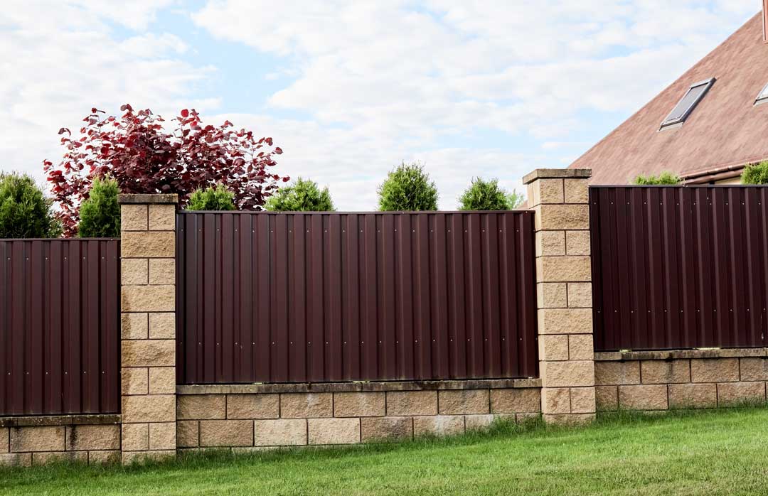 brown-metal-profile-fence-block-posts